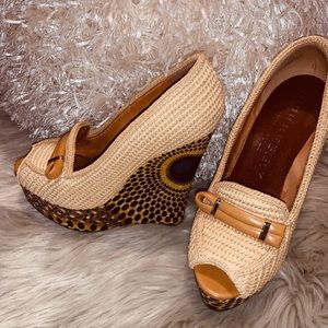 Burberry wedge heel.